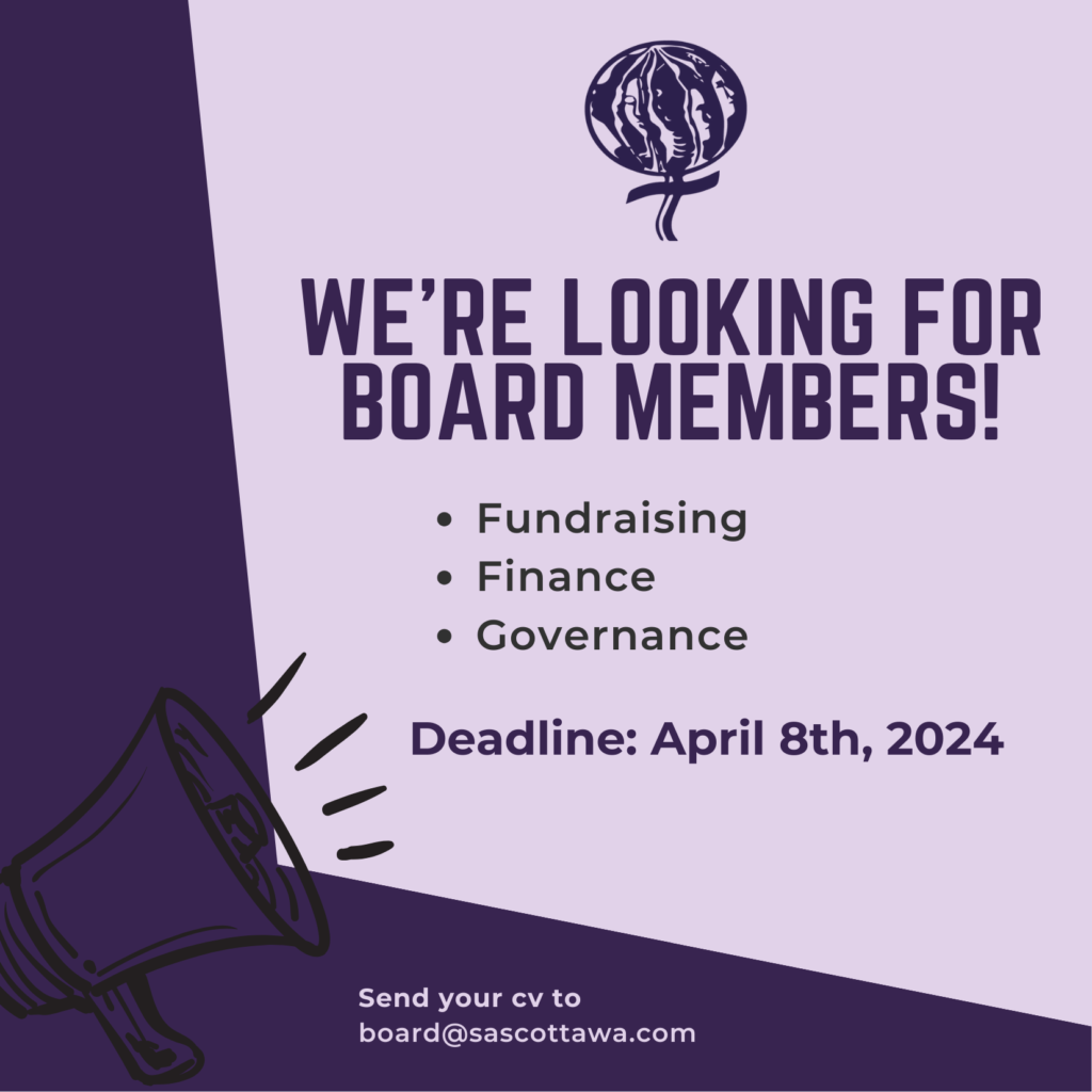 SASC Ottawa is Looking For Board Members! Deadline April 8th, 2024